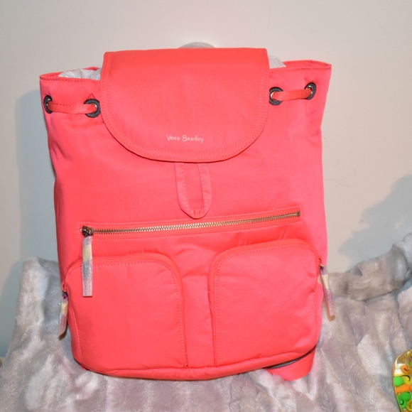 VERA BRADLEY CORAL MIDTOWN CARGO BACKPACK NEW - Picture 4 of 8